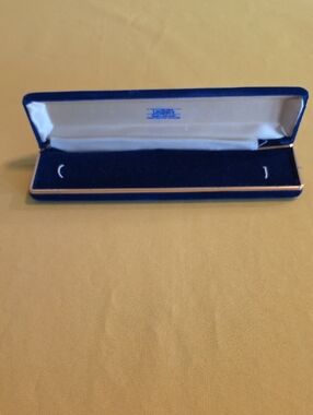 Vintage Presentation Box  - Blue Velvet Hinged Art Deco Style Marked Littman's
